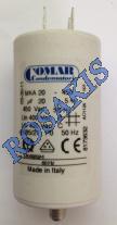 CAPACITOR GENERAL USE 20mF DOUBLE FASTON COMAR