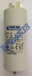 CAPACITOR GENERAL USE 30mF DOUBLE FASTON COMAR