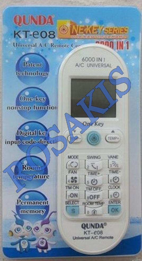REMOTE CONTROL UNIVERSAL KT-Ε08  (6000 IN 1 CODES)