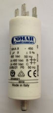 CAPACITOR GENERAL USE 8mF DOUBLE FASTON COMAR