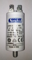 CAPACITOR GENERAL USE 2mF DOUBLE FASTON COMAR