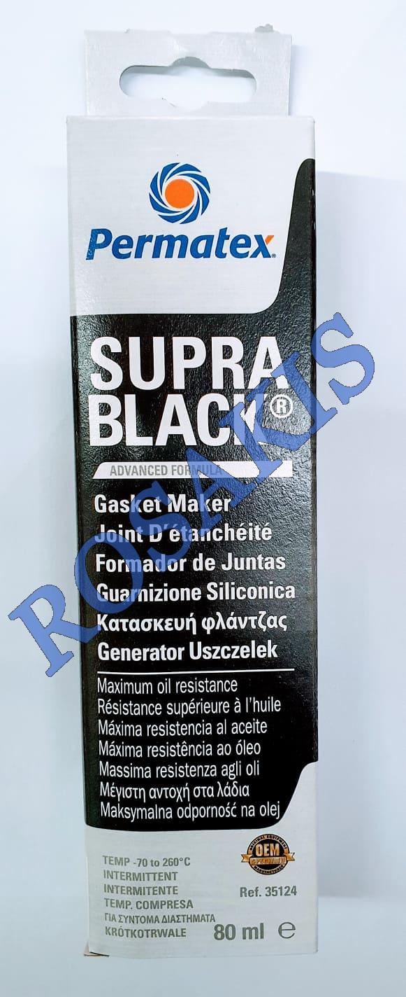 HIGH-TEMP SUPRA GLUE BLACK SILICONE 80ML PERMATEX