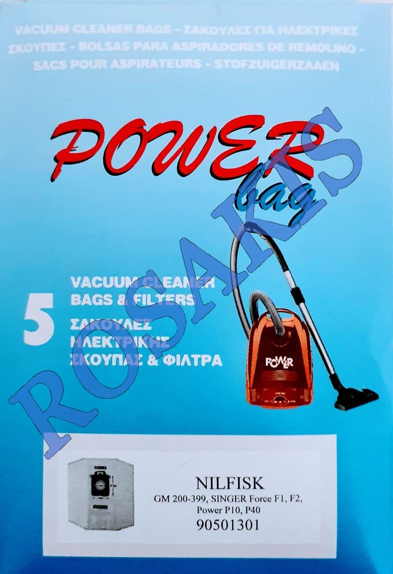 TEXTILE DUST BAG  NILFISK SINGER  Power P10 , P20 , P40 - F