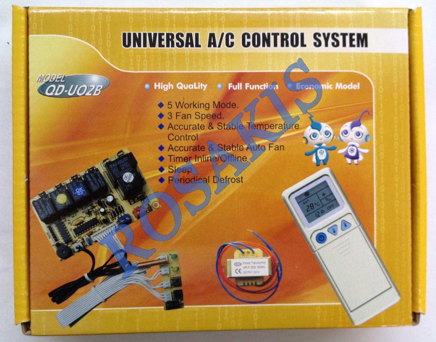 CONTROL SYSTEM A/C UNIVERSAL 3 FAN SPEED QD-U02B